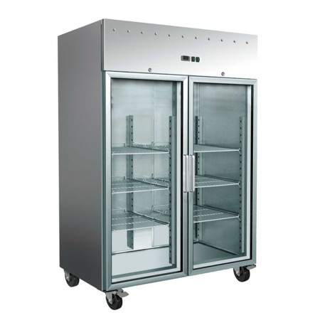 Reech-in refrigerator, glass doors, capacity 1476 liters, dimensions 1480x830x2010mm