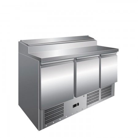 Salad preparation refrigerator, capacity 400 liters, inox, dimsneions 1366x700x1010hmm