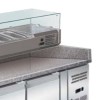 Pizza refrigerated worktop, capacity of 635 liters, working temperature +2C/+8C, digital display, dimensions 2000x395x435mm, voltage 220V, power 230W, weight 37KG
