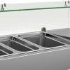 Countertop refrigerated preparation rail