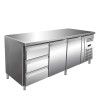 Worktop refrigerator, 2 doors and 3 drawers, capacity 465 liters, dimensions 1795x700x860mm
