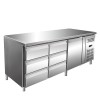 Worktop refrigerator, 1 door and 6 drawers, capacity 465 liters, dimensions 1795x700x860mm