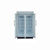 Double vertical refrigeration showcase with canopy, 2 hinged doors, working temperature 1°C÷10°C