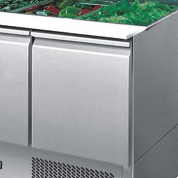 Salad preparation worktop, capacity 400 liters, inox, dimsneions 1366x700x860mm