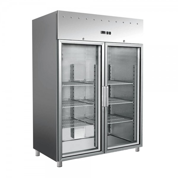 Reech-in refrigerator, glass doors, capacity 1476 liters, dimensions 1480x830x2010mm